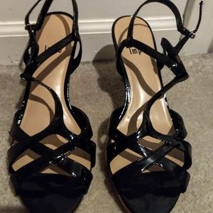 Black sandal heels